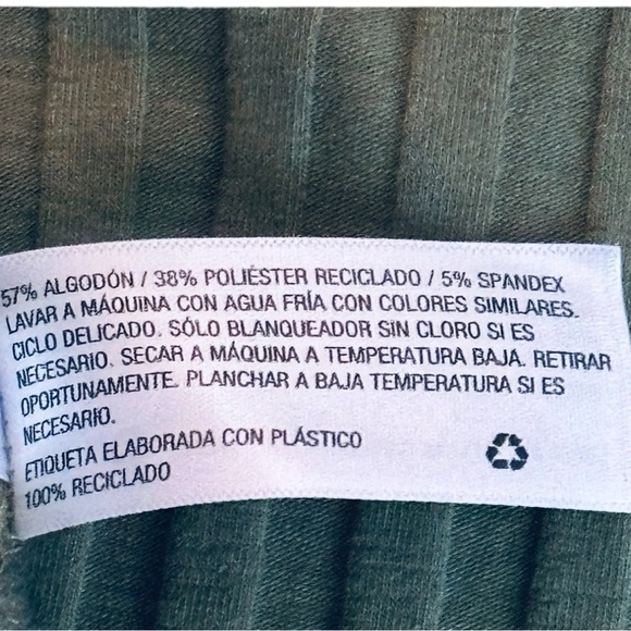 A New Day Green Ribbed Sleeveless Tank Top Medium - Picture 5 of 5